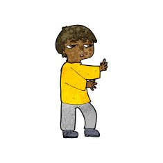 cartoon man gesturing N22