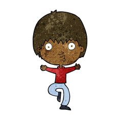 cartoon excited boy N100