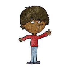 cartoon worried man reaching N13