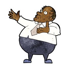 cartoon exasperated middle aged man N7
