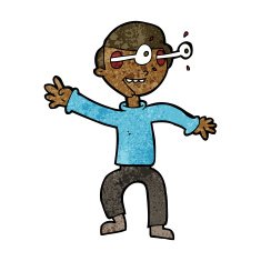 cartoon amazed boy N13
