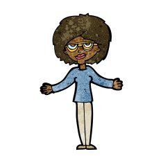 cartoon woman wearing spectacles N30