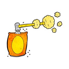 cartoon aerosol spray can N13
