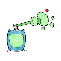 cartoon aerosol spray can N14