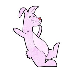 cartoon pink bunny N4