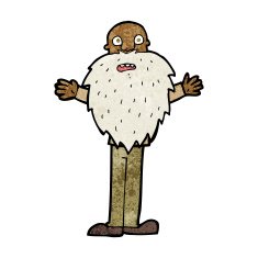 cartoon bearded old man N26