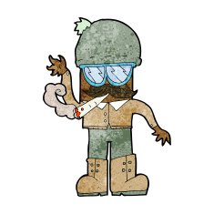 cartoon man smoking pot N7