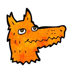 Cartoon Fox Head N17
