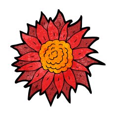 cartoon flower N309