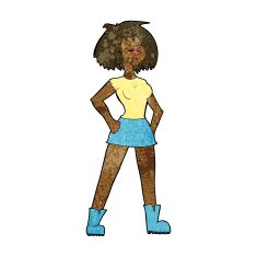 cartoon capable woman N6