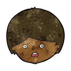 cartoon unhappy boy N37