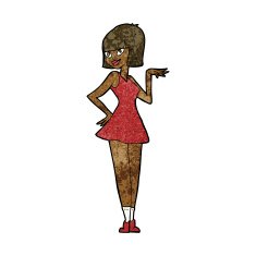 cartoon pretty woman N180