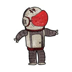 Cartoon Astronaut N96