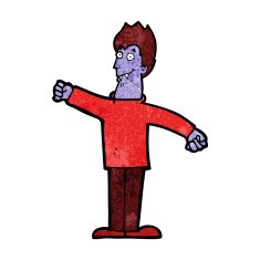 cartoon happy vampire N28