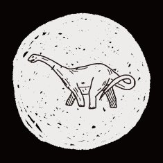 Brontosaurus dinosaur doodle N7