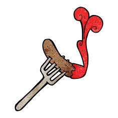 cartoon hotdog and ketchup N6