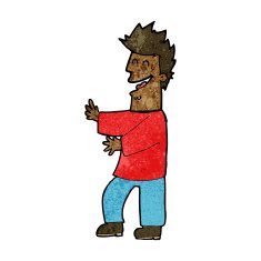 cartoon laughing man N23