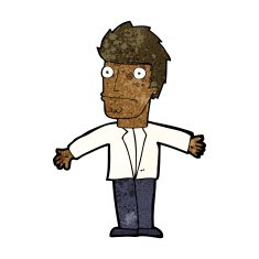 cartoon confused man N48