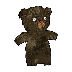 cartoon black bear N35