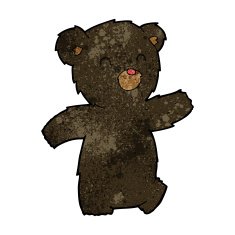 cartoon black bear N36