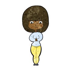 cartoon shy woman N31