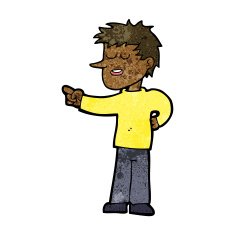 Cartoon Man Pointing N140