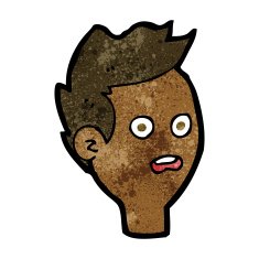 cartoon shocked man N87