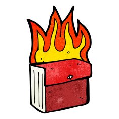 cartoon burning business files N5