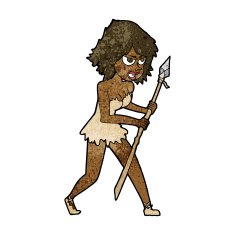 cartoon cave girl N6