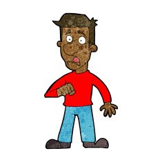 cartoon shocked man N89