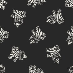 clown doodle drawing seamless pattern background N41