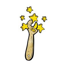 cartoon adjustable spanner N16