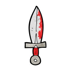cartoon bloody sword N18