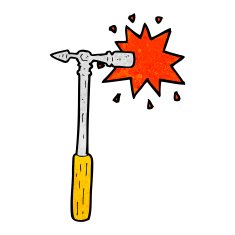 cartoon pin hammer N7
