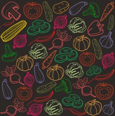 Vector vegetables background