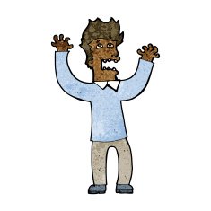 cartoon terrified man N175