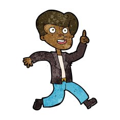 cartoon man with great idea N28
