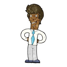 cartoon happy man N321