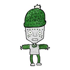 cartoon robot wearing hat N3