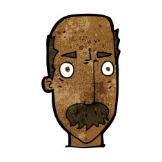 cartoon annoyed old man N42
