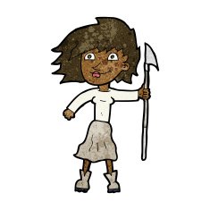 cartoon woman with spear N7