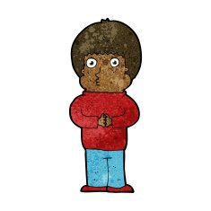 cartoon shy boy N15