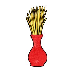 cartoon reeds in vase N7