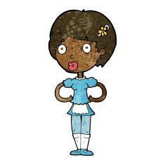 cartoon woman in french maid outfit N6