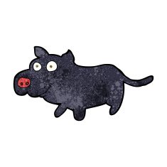 cartoon happy little dog N7