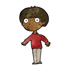 Cartoon Surprised Boy N20