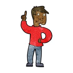 cartoon man with great idea N29