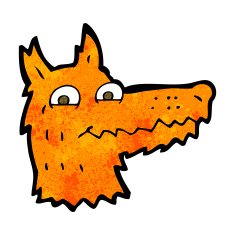 Cartoon Fox Head N18