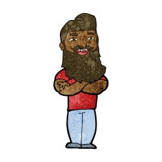 cartoon proud man N19