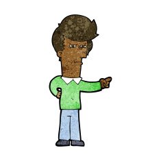 Cartoon Man Pointing N144